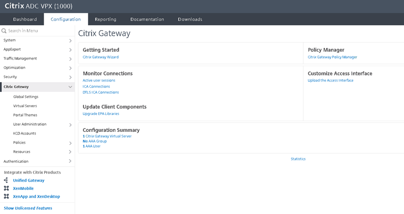 Citrix NetScaler Gateway option