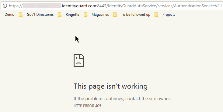 405 Error