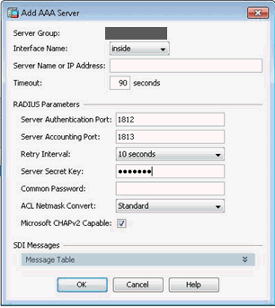 Add AAA Server Dialog Box