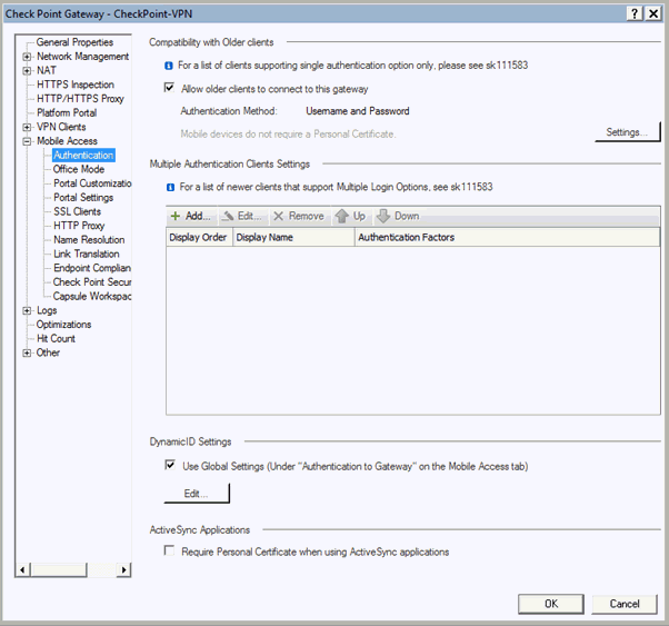 Authentication for Mobile Access