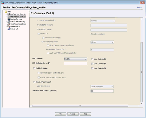 Authentication Timeout