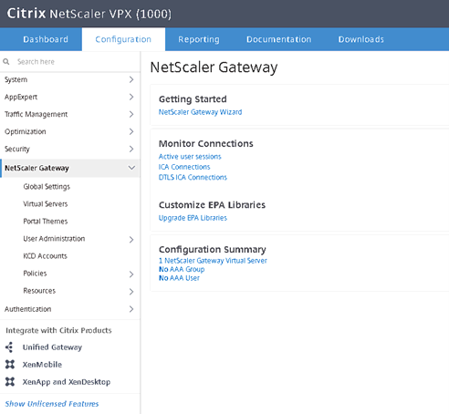 Citrix NetScaler Gateway option