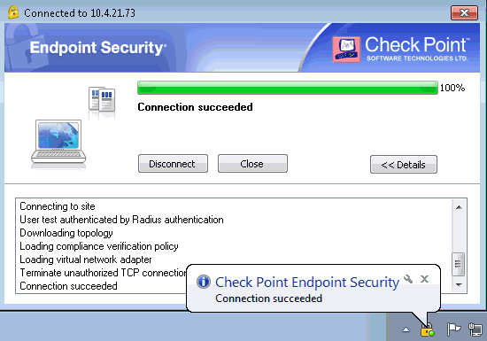 Connection Succeeded