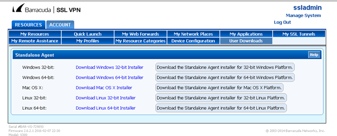 Download Client Page