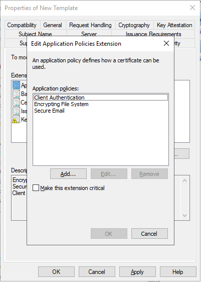 Edit Application Policies Extension