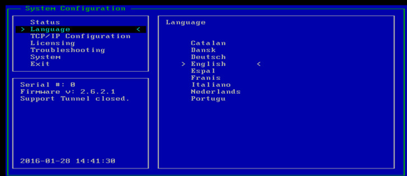 Enter TCP/IP Configurations