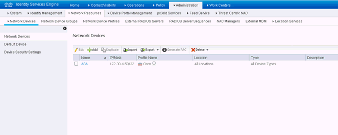 Network Devices Page