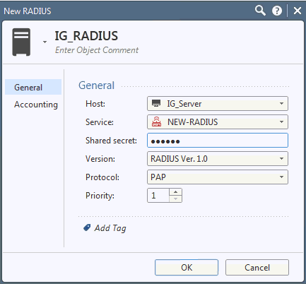 New RADIUS Page
