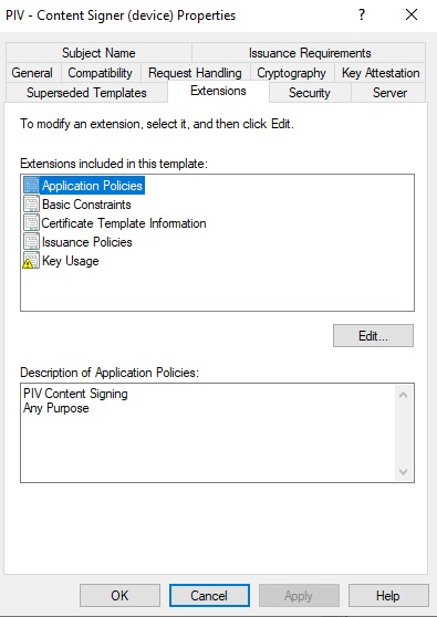 Piv Content Signer Extensions