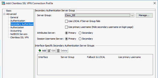 Secondary Authentication Page