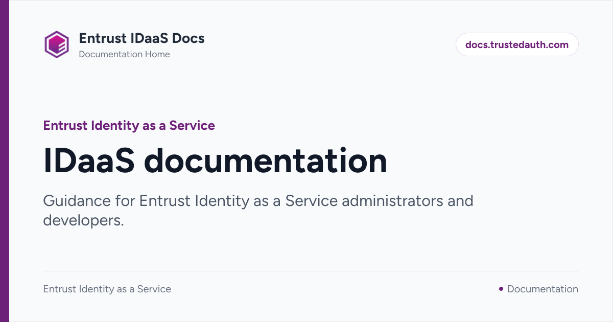 IDaaS documentation | IDaaS Documentation